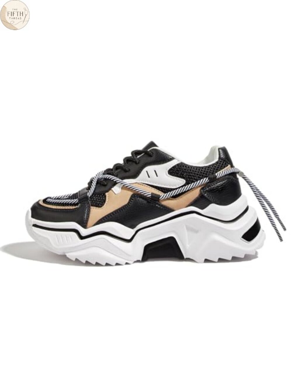 LUCKY STEP Platform Chunky Dad Sneakers Lace-Up Walking Shoes